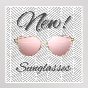 ⭕2 for $10! Mirrored Cat Eye Sunglasses